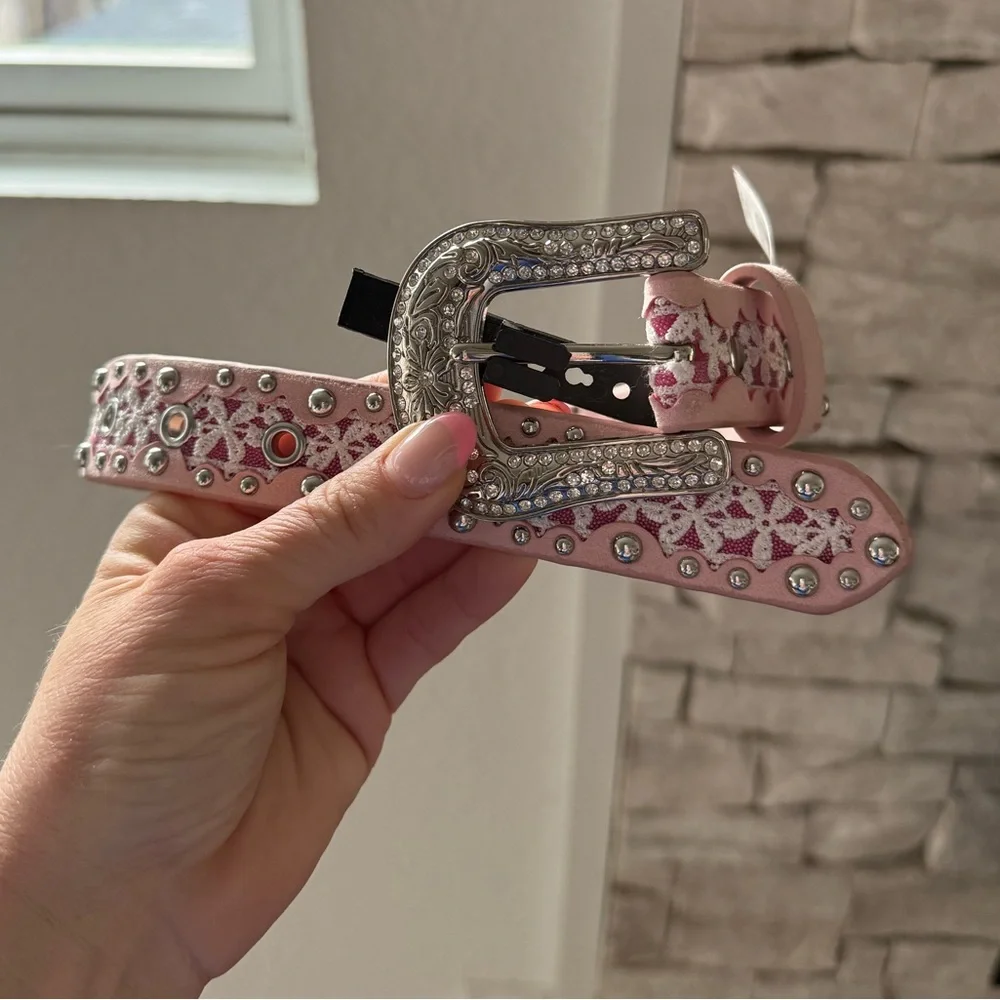 Shyanne Girls' Rhinestone Embellished Western Belt NWT Sz: 4-6Y